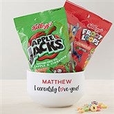 I Cerealsly Love You Bowl Personalized 14 oz. Snack Bowl with Cereal Bundle  - 42143