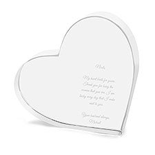 Engraved Crystal Heart Keepsake for Wife - 42188
