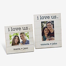 I Love Us Personalized Shiplap Picture Frame  - 42227