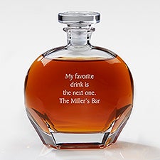 Personalized Luigi Bormioli® Any Message Entertaining Whiskey Decanter - 42299