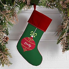 Retro Ornament Personalized Christmas Stockings - 42414