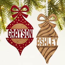 Retro Ornament Personalized Wood Ornament - 42425