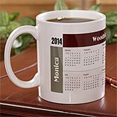 Personalized Calendar Coffee Mugs - Initial Impressions - 4245