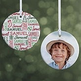 Holiday Repeating Name Personalized Ornament - 42483