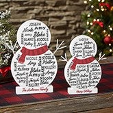 Snowman Repeating Name Personalized Wooden Snowman - 42494