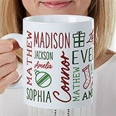 Holiday Repeating Name Personalized Coffee Mug 30 oz. - 42500