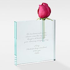 Engraved Message Glass Bud Vase for Her - 42597