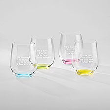 Engraved Riedel O Happy Cocktail Glass Set - 42611