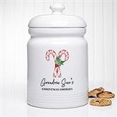 Candy Cane Kitchen Personalized Cookie Jar - 42744