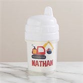 Construction & Monster Trucks Christmas Personalized Baby Sippy Cup  - 42766