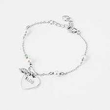 Young Adults Engraved Communion and Confirmation Sterling Silver Bracelet  - 42913