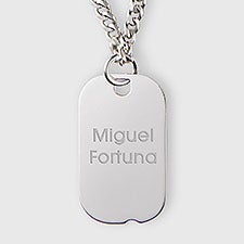 Engraved Dad Sterling Silver Dog Tag  - 42923