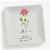 Birth Month Flower Personalized Ring Dish - 42964