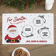 Cookies For Jolly Santa Personalized Christmas Placemat  - 42977