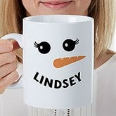 Smiling Snowman Personalized Christmas Coffee Mug 30 oz. - 42985