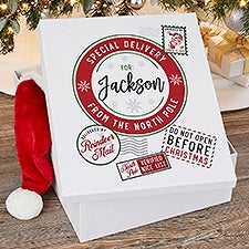 North Pole Delivery Personalized Holiday Keepsake Box  - 42990
