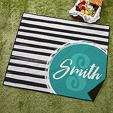 Stripes Personalized Picnic Blanket  - 42995