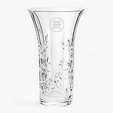 Corporate Engraved Vera Wang Crystal Leaf Vase  - 43010