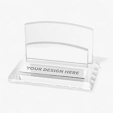 Corporate Engraved Glass Business Card Holder - 43022