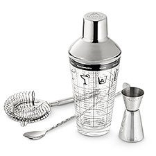 Corporate Engraved Professional Glass Cocktail Shaker Set - 43030