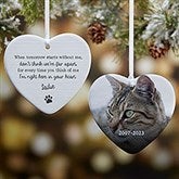 Pet Memorial Personalized Heart Ornament - 43046