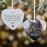 Pet Memorial Personalized Heart Ornament  - 43046