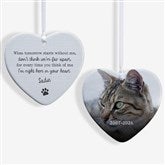 Pet Memorial Personalized Heart Ornament  - 43046