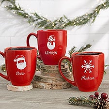 Holiday Icon Personalized Bistro Mug - 16 oz. - 43057