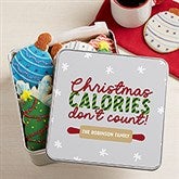 Christmas Calories Don't Count Personalized Christmas Metal Tin - 43059