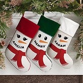 Smiling Snowman Personalized Christmas Stockings  - 43074