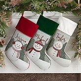 Watercolor Snowman Personalized Christmas Stockings  - 43075