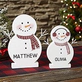 Watercolor Snowman Personalized Wooden Snowman - 43080