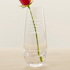 Personalized Romantic Bud Vase - Always In Bloom Flower Vase  - 4309