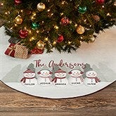 Watercolor Snowman Personalized Tree Skirt - 43090