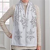 Silver and Gold Snowflakes Personalized Women's Scarf - 43098