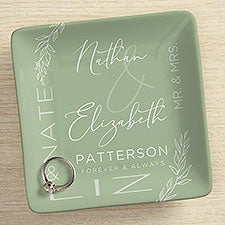 Elegant Couple Wedding Personalized Ring Dish - 43108