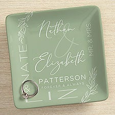 Elegant Couple Wedding Personalized Ring Dish  - 43108