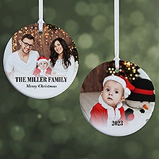 Merry & Bright Personalized Photo Christmas Ornaments - 43126