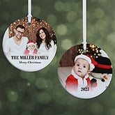 Merry & Bright Personalized Photo Christmas Ornaments - 43126