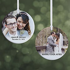 Wedded Bliss Photo Personalized Ornament  - 43134