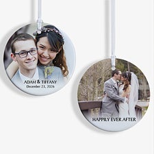 Wedded Bliss Photo Personalized Ornament  - 43134