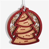 Family Tree Personalized Two Piece Wood Ornament  - 43149
