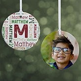 Christmas Repeating Name Personalized Ornament  - 43152