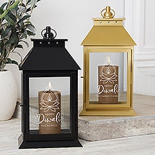 Diwali Personalized Decorative Candle Lantern - 43167