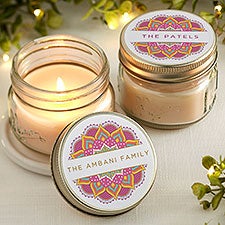 Diwali Personalized Mason Jar Candle  - 43168