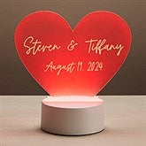 Scripted In Love Personalized Heart LED Sign - 43170