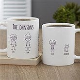 Stick Figure Family Personalized Coffee Mug  - 43171