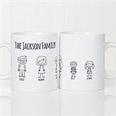 Stick Figure Family Personalized 30 oz. Oversized Coffee Mug - 43172