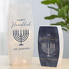 Love and Light Personalized Hanukkah Frosted Tabletop Light  - 43179
