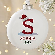 Initially Santa Personalized Deluxe Ornament  - 43227